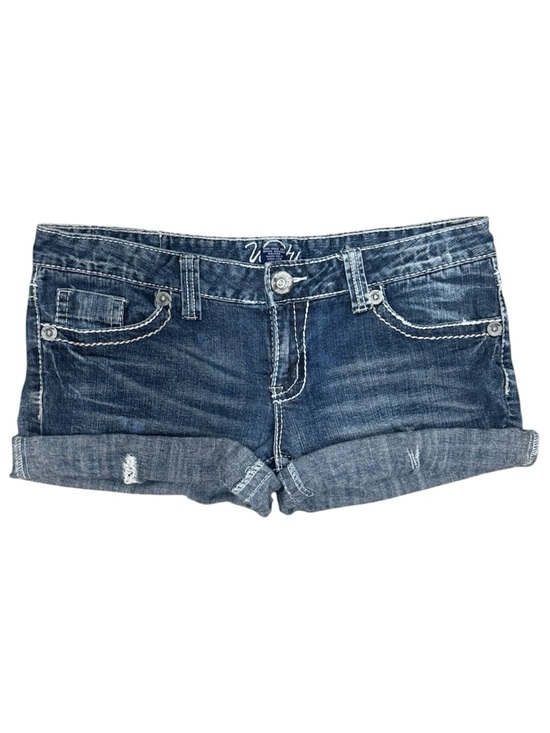 Vanity Pants - Women’s Dark Wash Denim Cuffed Jean Shorts